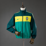 Brazil Windbreaker 2010 Green Football Soccer Jacket PalmSportss