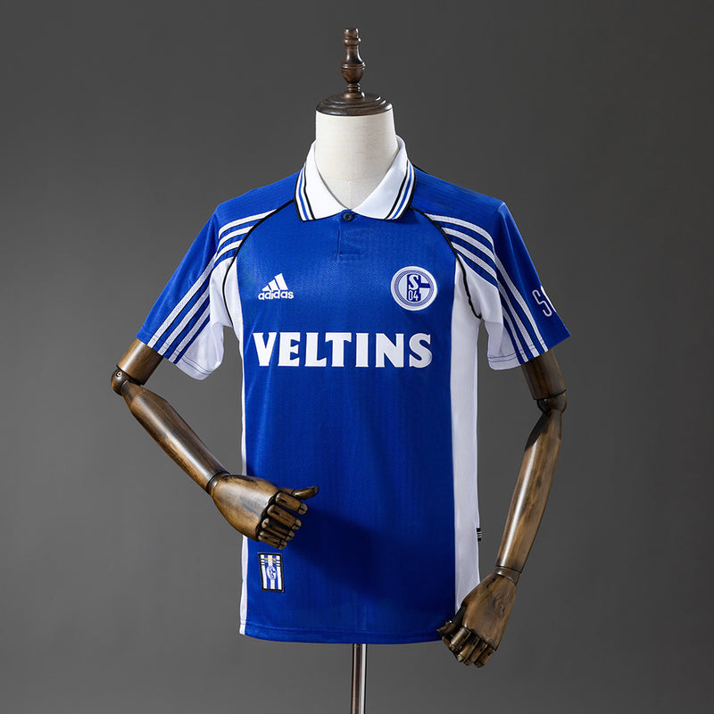 Schalke 04 Trikot 1998-00 Heim Retro Fußball-Trikot