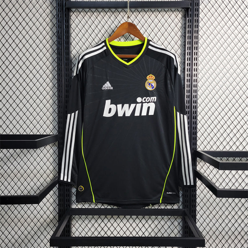 Langarm Real Madrid Trikot 10/11 Historie Retro Fußballtrikots Personalisierter Name 2010 2011 Fußballmannschafts-Shirt
