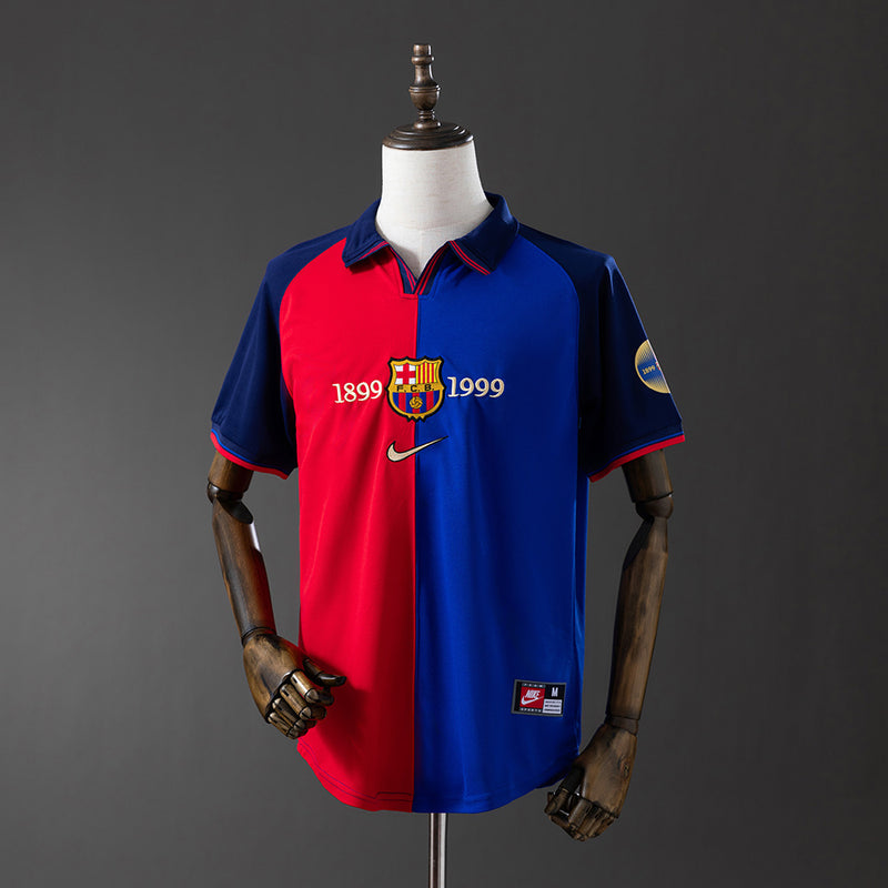 Barcelona Trikot 1899 1999 Jubiläum Retro Fußballtrikot