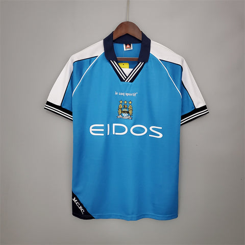 Manchester City Trikot Heim 1999/01 Retro Fußballteam-Trikot