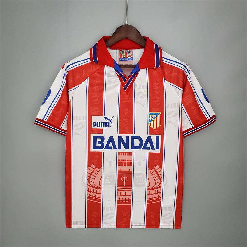 Atletico Madrid Trikot Heimtrikot 1996/97 Retro Fußballmannschaft Fußballtrikot