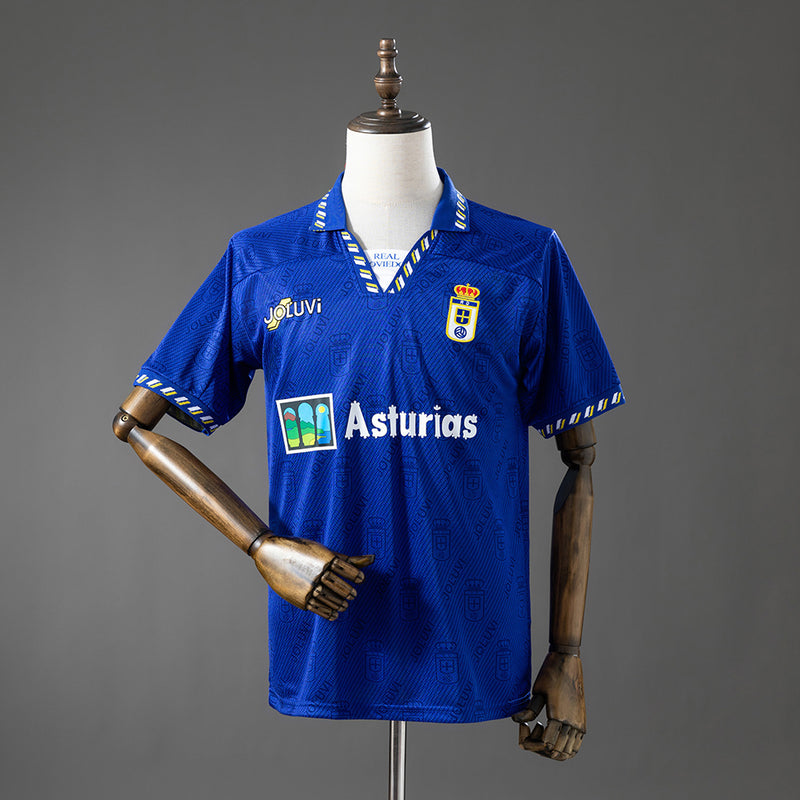 Real Oviedo Heimtrikot 1995-1996 Retro Fußball Trikot