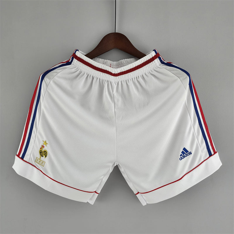 Retro Frankreich Weiße Shorts 1998 Fußballtrikot