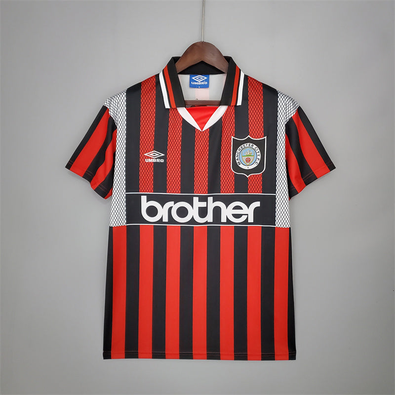 Manchester City Trikot Auswärtstrikot 1994/96 Retro Fußball Team T-Shirt
