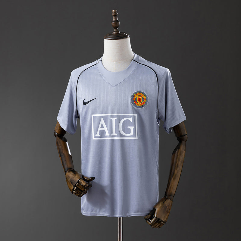 Man United Jersey 2007/08 Grey Goalkeepe Retro Kit