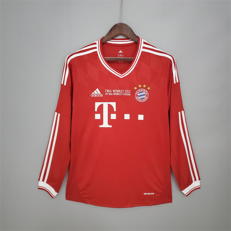 Bayern München Trikot Heimtrikot 2013/14 Retro Langarm Fußballmannschaft Fußballtrikot
