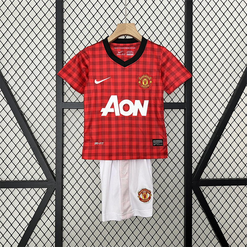 Retro Kinder Manchester United Heimtrikot 12/13