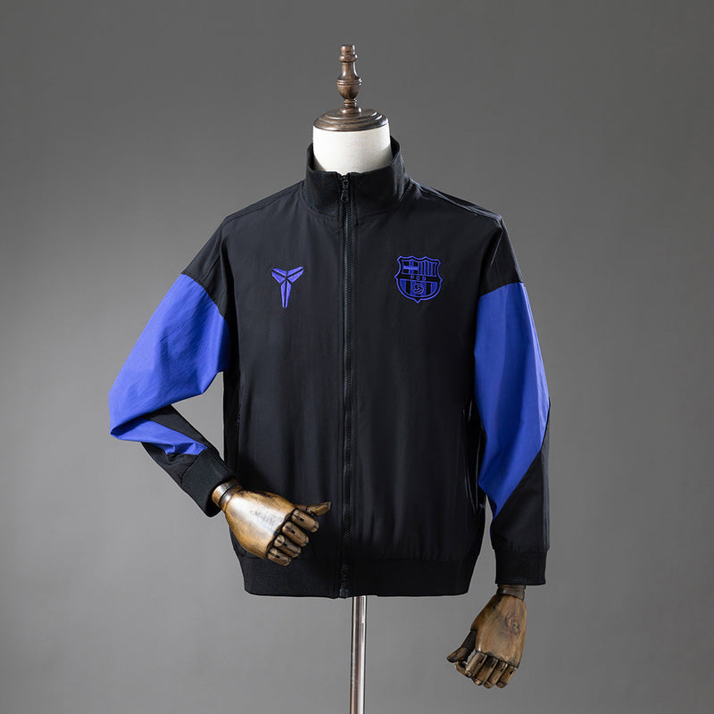 Barcelona x Kobe Windbreaker 2025/26 Schwarze Fußballjacke