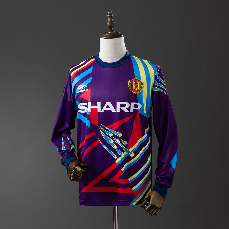 Man United Trikot 1992-94 Torwart Retro Fußballausrüstung Langarm