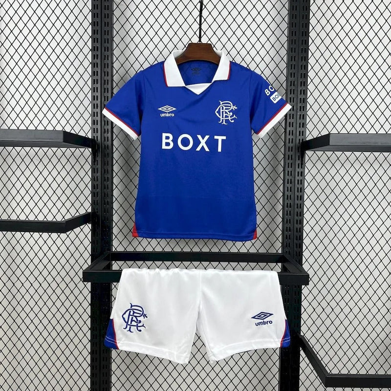 Kids Rangers Jersey 25/26 Home Football Kit Soccer Jersey
