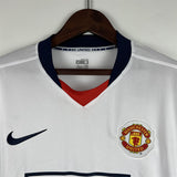 Man United Jersey Away Kit 2007/08 Retro Long Sleeves Football Team Soccer Shirt