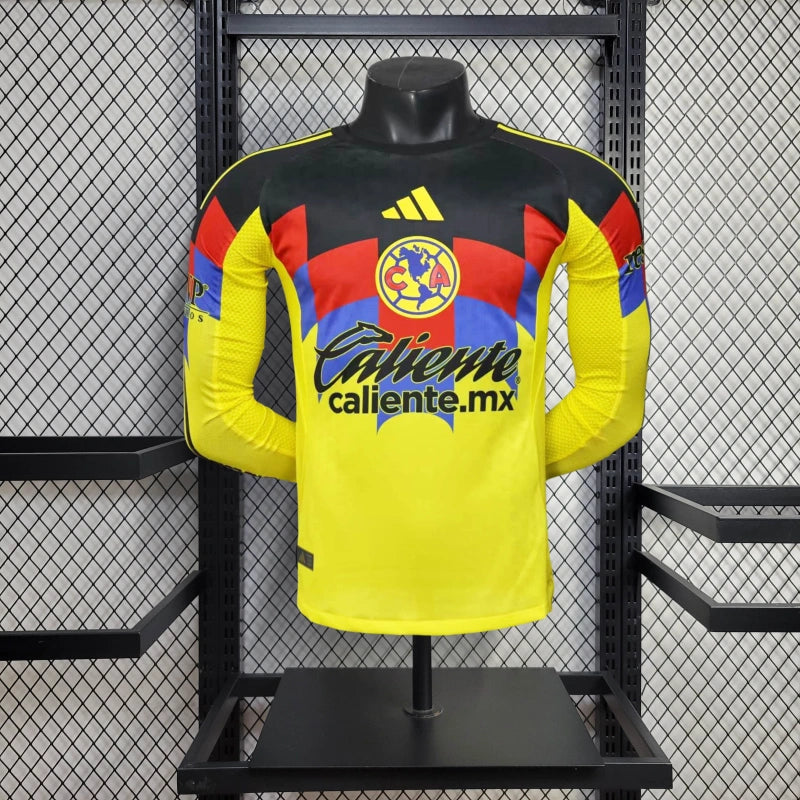 Spielerversion Club America Trikot 25/26 Heim Langarm Fußballtrikot Fußballtrikot