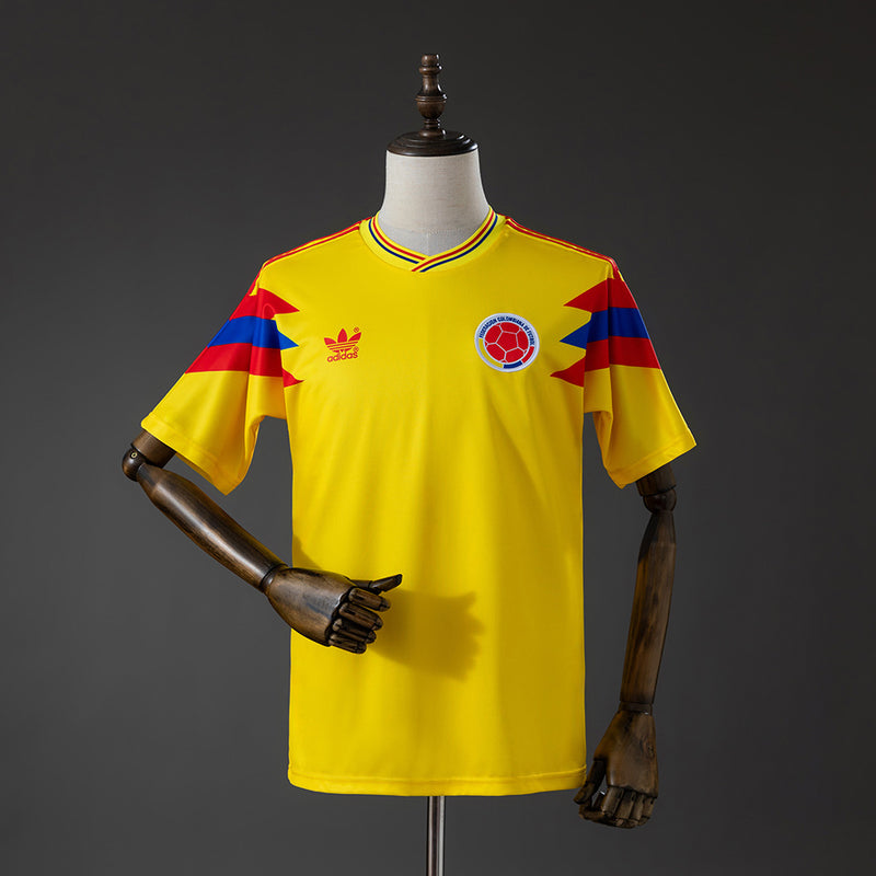 Kolumbien Originals Heimtrikot 1990 Retro Fußball T-Shirt