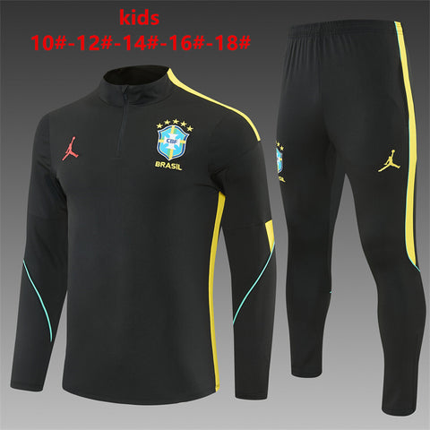 Kinder Brasilien Trainingsanzüge 2026 Fußball-Kit Fußballtrikot