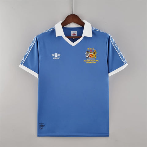Manchester City Trikot Heimtrikot 1981/82 Retro Fußballteam Fußballtrikot
