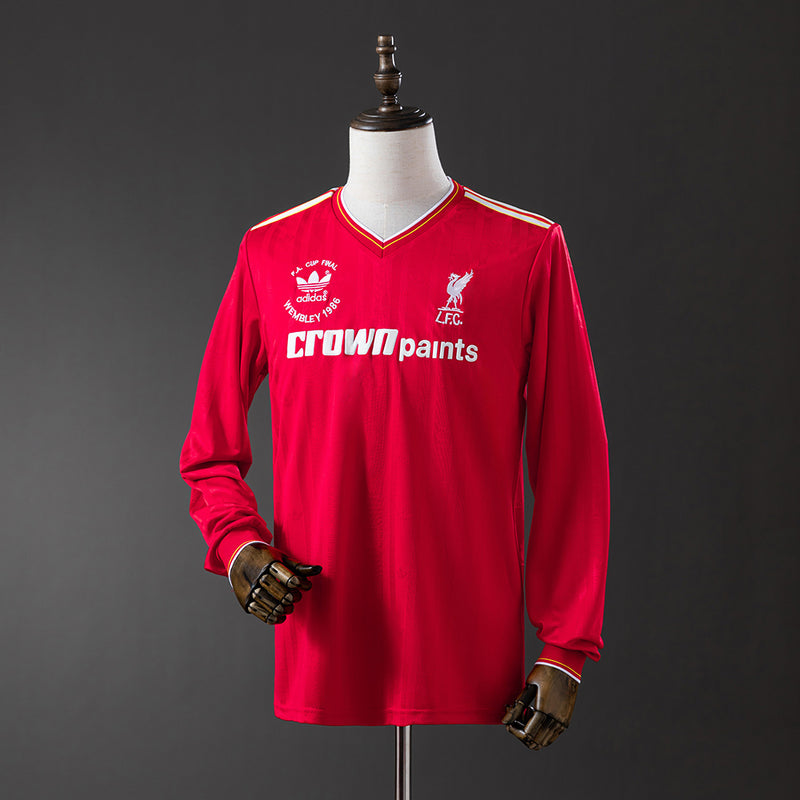 Liver Jersey 1986-87 Home Retro Football Kit Long Sleeves