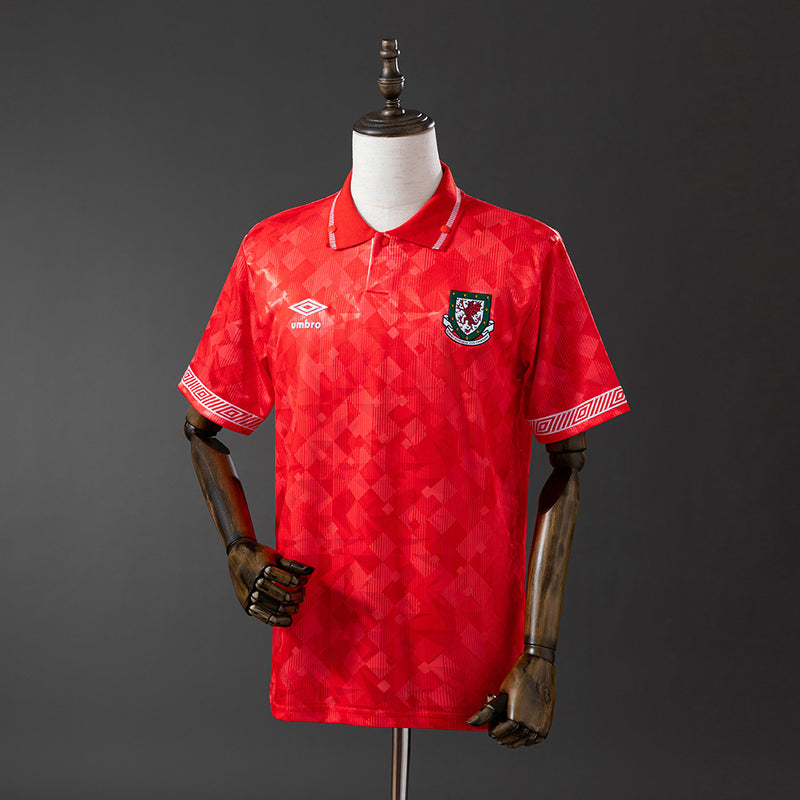 Wales Trikot 1990 Heim Retro Fußball-Trikot