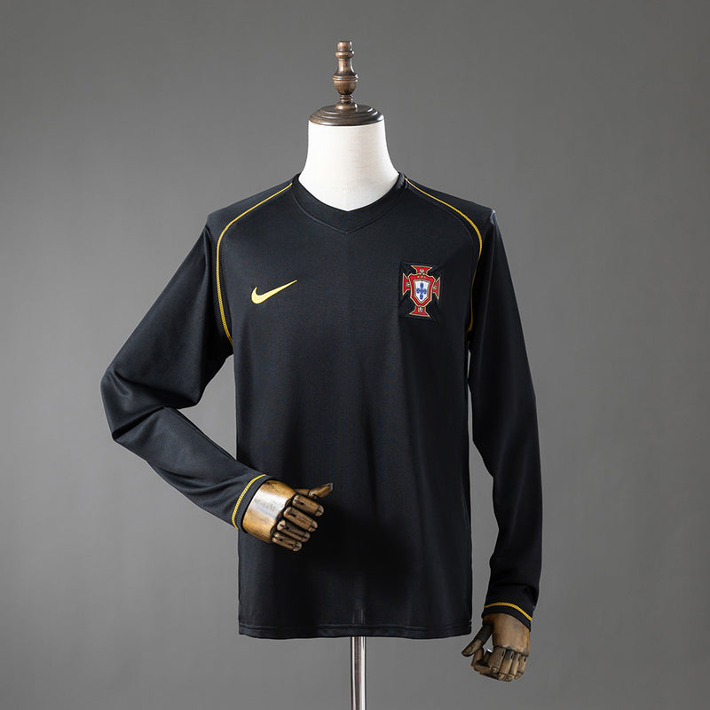 Retro Portugal Auswärtstrikot 2006 Langarm Fußball Trikot