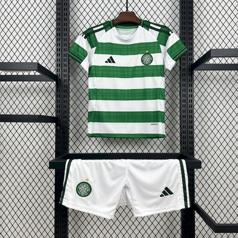 Kids Celtic Jersey 25/26 Home Football Kit Soccer Jersey