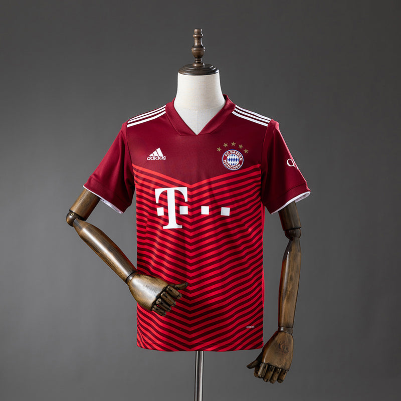 Bayern München Heimtrikot 2021-22 Retro Fußball-Trikot