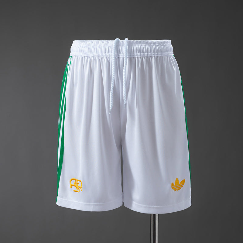 AS Rom Drittes Shorts 25/26 Weißes Fußball-Kit Fußballshorts