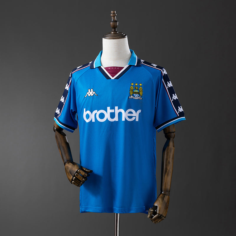 Manchester City Trikot 1997-99 Heim Retro Fußball-Trikot