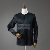 Retro Liverpool Black Jersey 1995-96 Long Sleeves Football Kit Soccer Shirt PalmSportss