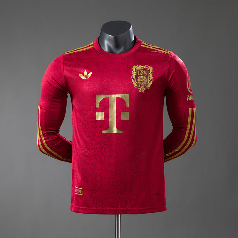 Spielerversion Bayern München Jubiläumstrikot 2025/26 Langarm-Fußballtrikot