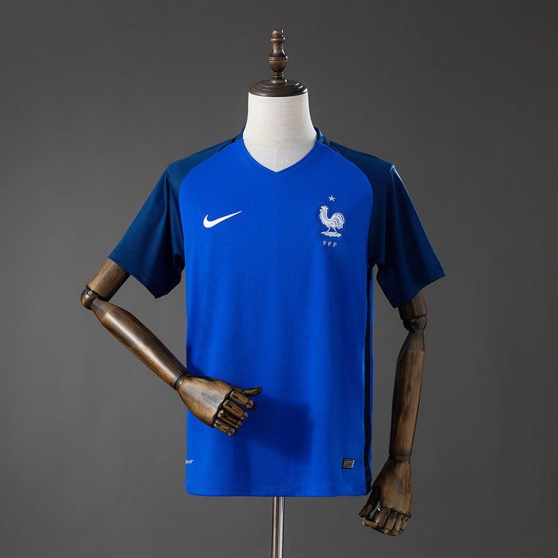 Retro Frankreich Heimtrikot 2016 Fußballtrikot Fußballhemd