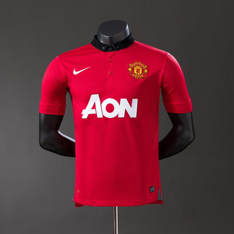 Man United Trikot 2013/14 Heim Retro Fußball-Kit Spielerversion