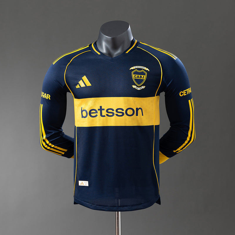 Boca Juniors Trikot 25/26 Heim Langarm Fußballtrikot Spielerversion