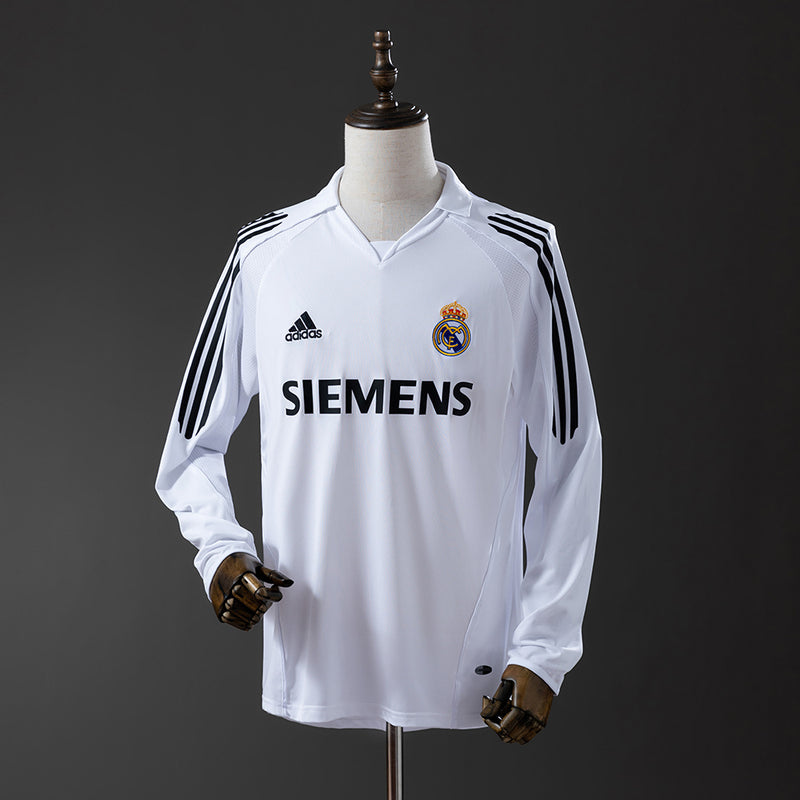 Real Madrid Trikot 2005/06 Heim Retro Fußball-Kit Langarm