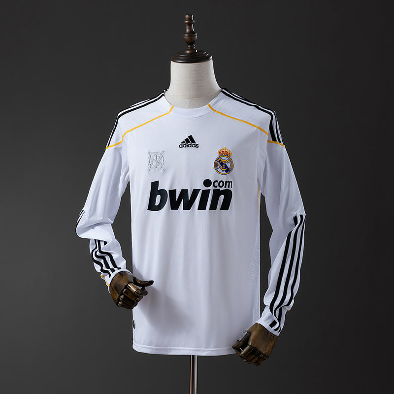 Real Madrid Trikot 2009/10 Heim Retro Fußballtrikot Langarm
