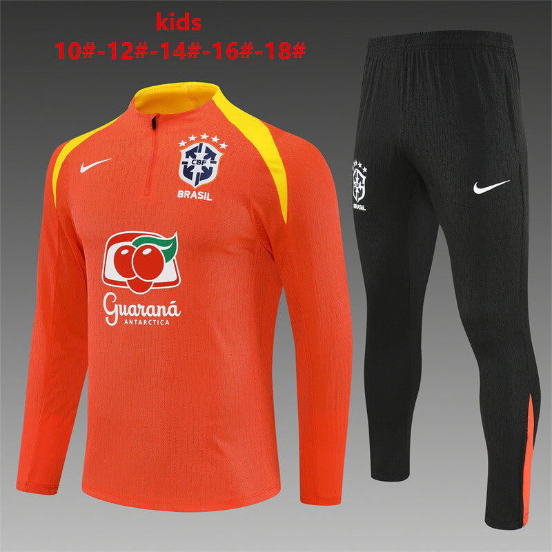 Kinder-Trainingsanzug Brasilien 25/26 – Fußballtrikot-Set
