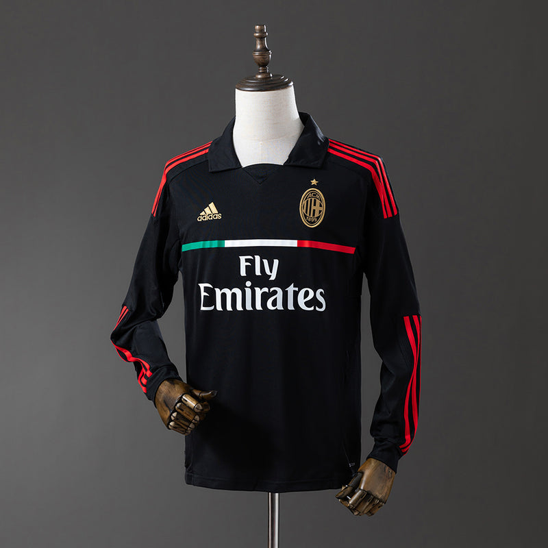 AC Mailand Trikot 2011-12 Auswärts Retro Fußballtrikot Langarm