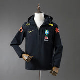 Brazil Windbreaker 2025/26 Black Football Kit - PalmSportss