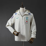 Brazil Windbreaker 2025/26 White Football Kit - PalmSportss