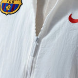 Barcelona Windbreaker 2025/26 White Football Kit - PalmSportss