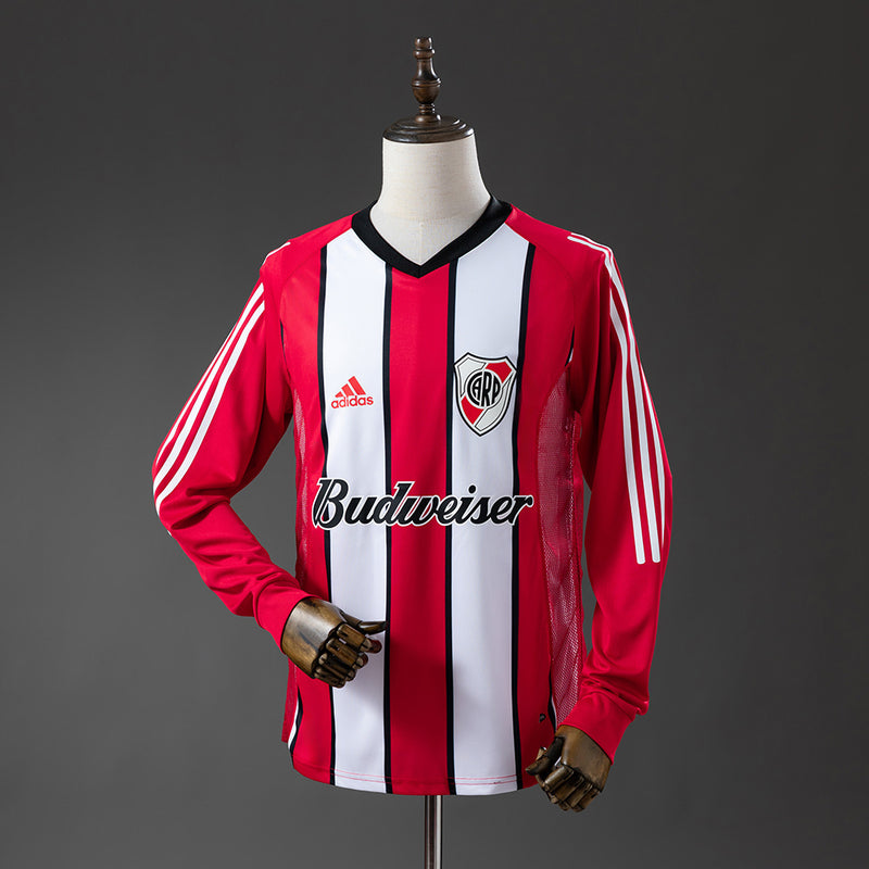 River Plate Trikot 2003-04 Heim Retro Fußball-Kit Langarm