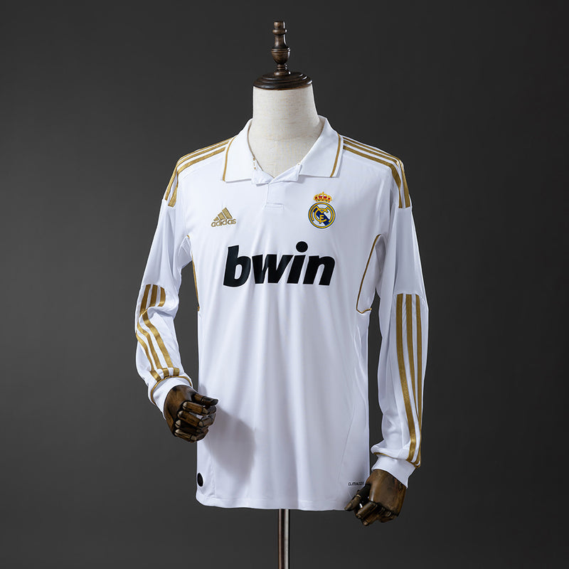 Real Madrid Trikot 2011-12 Home Retro Fußball-Trikot Langarm
