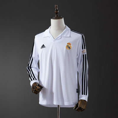 Real Madrid Trikot 2002-03 Heim Retro Kit Langarm