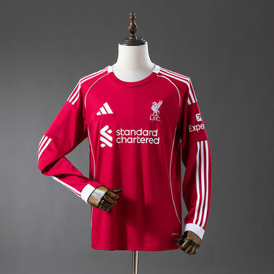Liverpool Jersey 25/26 Home Football Kit Long Sleeves