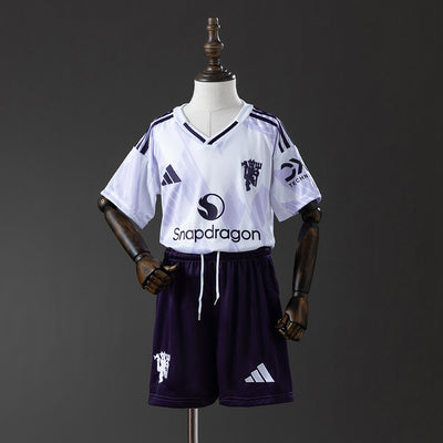 Kinder Man United Trikot 25/26 Auswärts Fußball-Kit