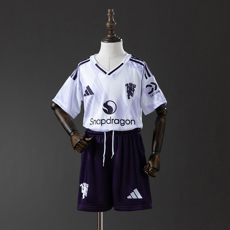 Kinder Man United Trikot 25/26 Auswärts Fußball-Kit