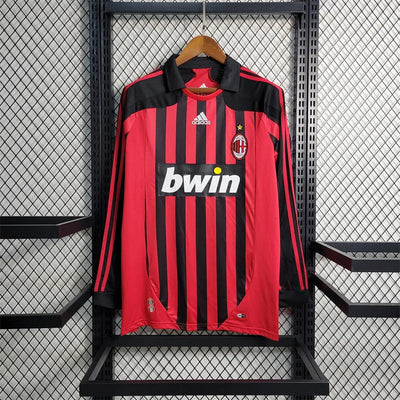 AC Milan Jersey Home kit 07/08 Long Sleeves  retro Football kit