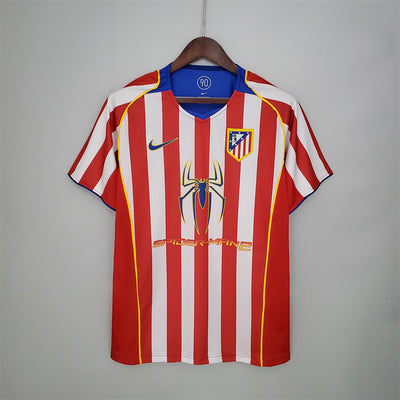 Atletico Madrid Trikot Heimtrikot 2004/05 Retro Fußballmannschaft Fußballtrikot