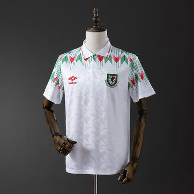 Wales Trikot 1990 Auswärts Retro Fußballtrikot
