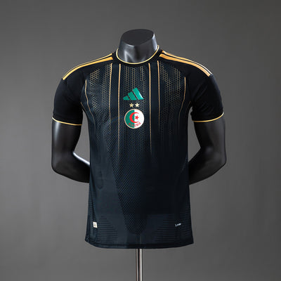 Spielerversion Algerien Schwarzes Trikot 2026 WM Fußball Trikot