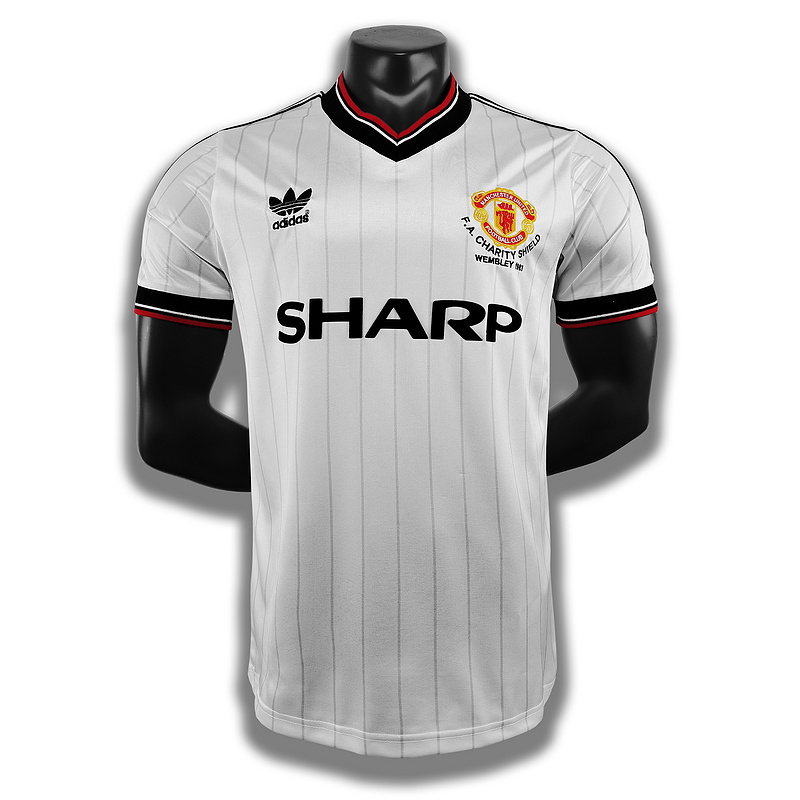 Man United Retro Jersey 1983 Away Football Jersey Soccer Shirt